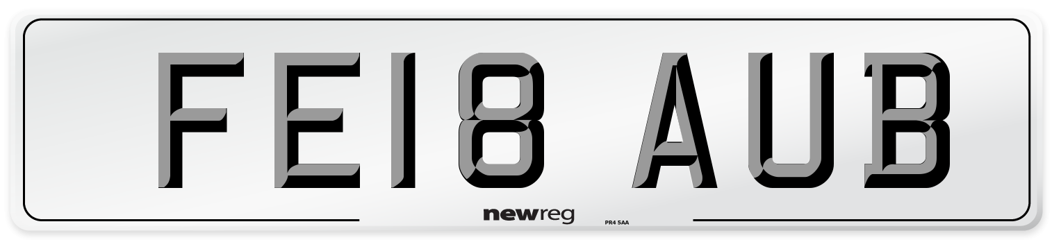 FE18 AUB Number Plate from New Reg